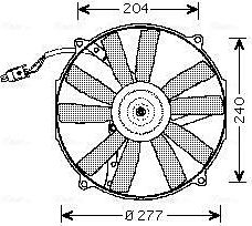 Вентилятор радиатора двигателя AVA для Mercedes-Benz SL-Класс IV (R129) 1989-2001. Артикул MS7513