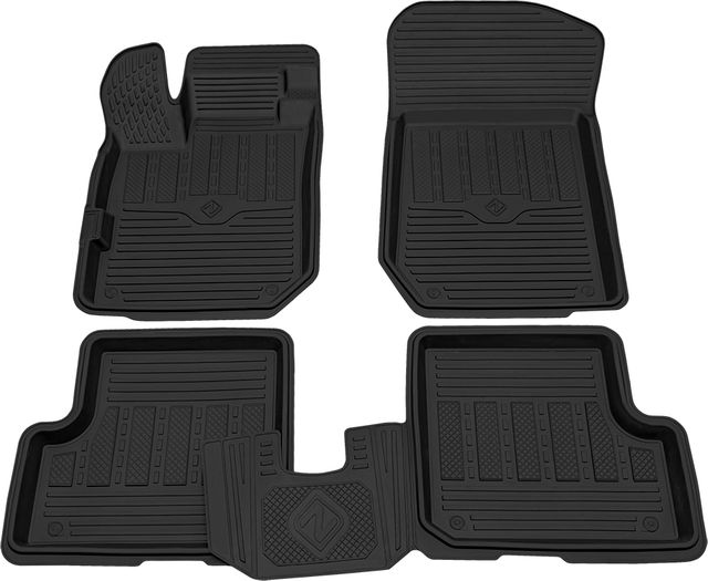 Коврики Rezkon резиновые для салона Renault Sandero II 2018-2026. Артикул 1029025400