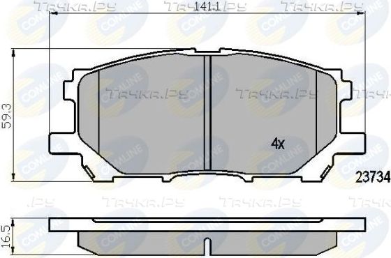 Тормозные колодки Comline Comline передние для Toyota Harrier II (XU30) 2003-2013. Артикул CBP01750