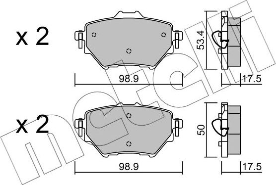 Тормозные колодки Metelli. Артикул 22-0987-0