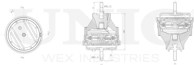 Опора двигателя (Unio). Артикул RMP-15006