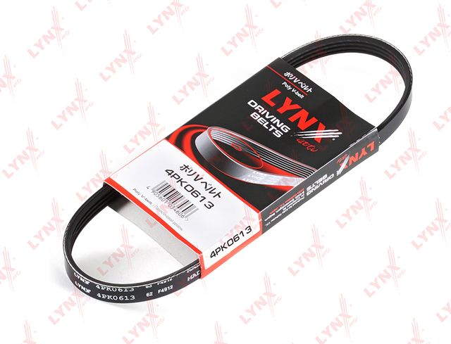 Приводной ремень поликлиновой LYNXauto. Артикул 4PK0613