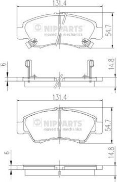 Тормозные колодки Nipparts. Артикул J3604034