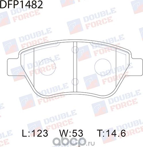 Колодки тормозные дисковые Double Force Double Force. Артикул DFP1482