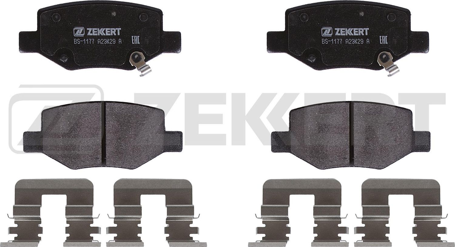 Тормозные колодки Zekkert задние для Geely Coolray I 2020-2026. Артикул BS-1177
