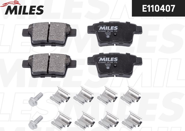 Тормозные колодки Miles (Semi-Metallic). Артикул E110407