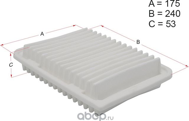 Фильтр воздушный TOYOTA COROLLA/AURIS/HYBRID #ZE15# 1ZRFE/4ZZFE/1NRFE/1ZRFAE/2ZR (Hosu). Артикул HSAF0038