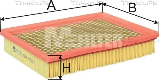 Воздушный фильтр MFilter для Pontiac Trans Sport II 1997-1999. Артикул K 7073