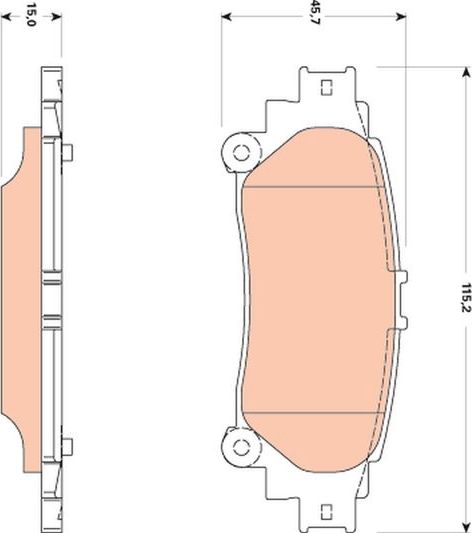 Тормозные колодки TRW. Артикул GDB3497