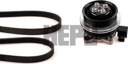 Water Pump + V-Ribbed Belt Kit Hepu. Артикул PK06511