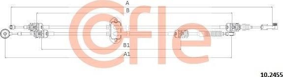 Трос переключения передач КПП Cofle для Ford Fiesta V 2001-2010. Артикул 92.10.2455