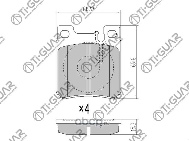 Тормозные колодки (TI-Guar). Артикул TG1123