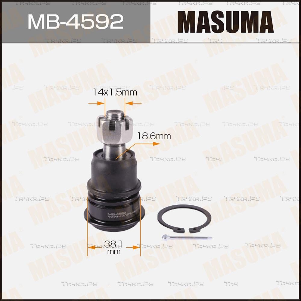 Шаровая опора Masuma передняя передняя правая/левая нижняя для Nissan Prairie III (M12) 1998-2001. Артикул MB-4592