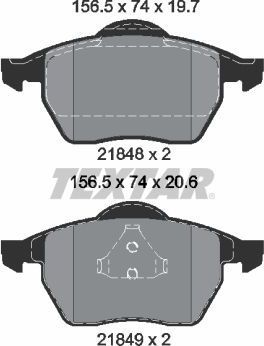Тормозные колодки Textar Q+. Артикул 2184802