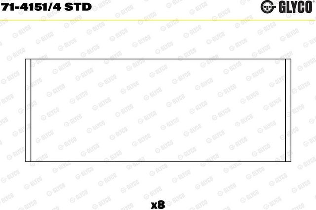 Вкладыши шатунные Glyco для Ford Mondeo II 1996-2000. Артикул 71-4151/4 STD