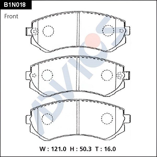 Тормозные колодки Advics. Артикул B1N018