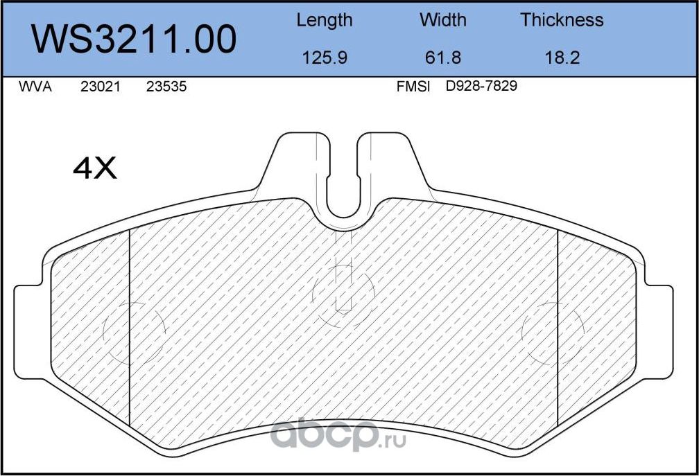 Колодки тормозные дисковые | зад | (Jeenice). Артикул WS321100