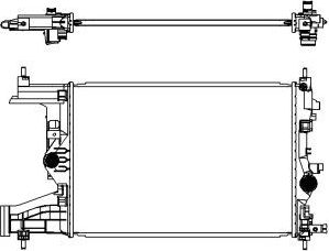 Радиатор охлаждения двигателя Sakura. Артикул 3351-1017