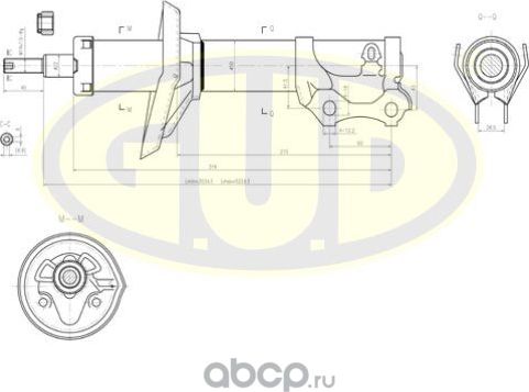 Амортизатор G.U.D.. Артикул GSA634810