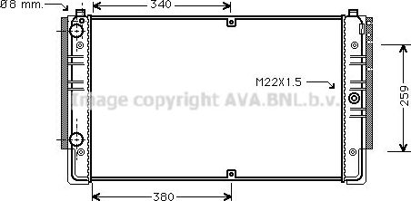 Радиатор охлаждения двигателя AVA для Volkswagen Transporter T4 1991-2003. Артикул VNA2149