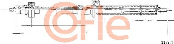 Трос газа Cofle. Артикул 92.1173.4