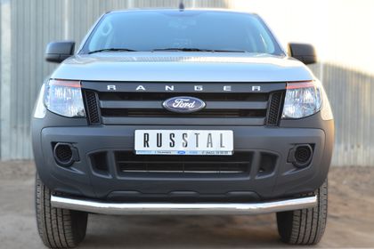 Защита переднего бампера RusStal d76 (секции) для Ford Ranger III 2012-2015. Артикул FRZ-001295