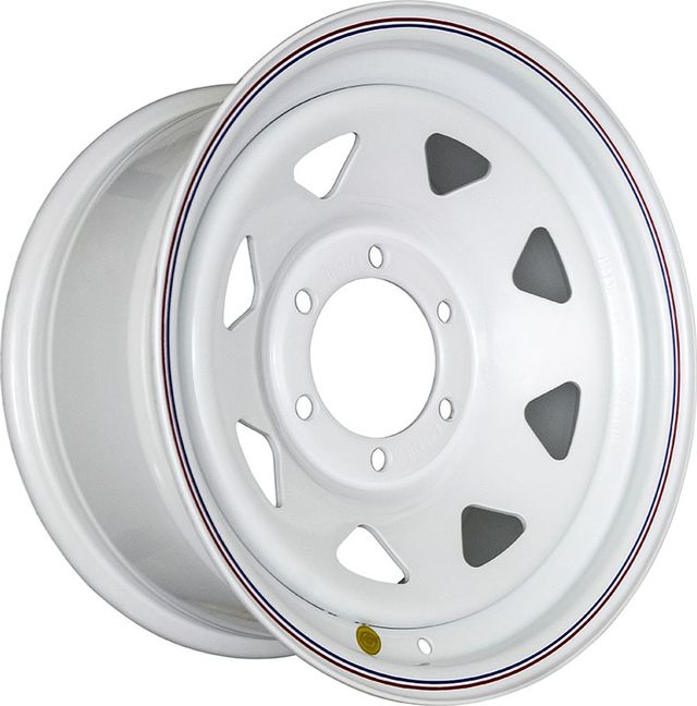 Колёсный диск OFF-ROAD Wheels усиленный стальной белый 6x139,7 8xR16 d110 ET+10 (треуг.) для Toyota 4Runner 1984-2026. Артикул 1680-63910WH+10A17X