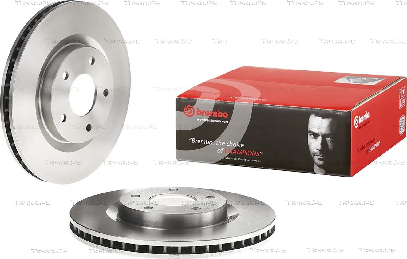 Тормозной диск Brembo PRIME LINE передний для Nissan Juke I 2010-2019. Артикул 09.A716.20