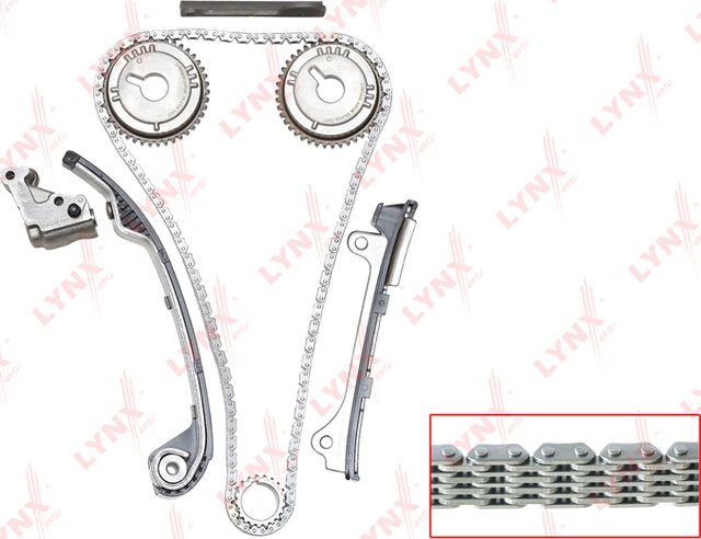 Цепь ГРМ LYNXauto для Nissan Primera P12 2002-2008. Артикул TK-0052