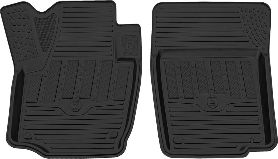 Коврики Rezkon резиновые передние для салона Skoda Rapid 2014-2020. Артикул 1530020100