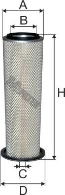 Воздушный фильтр MFilter для Volvo  FL6 1985-2000. Артикул A 838