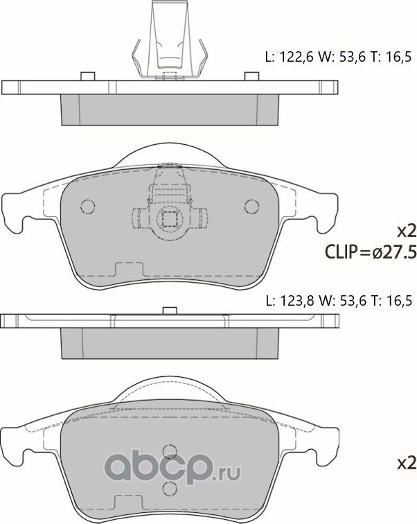 Колодки тормозные дисковые противоскрипная пластина в компл. (Avantech). Артикул AV165