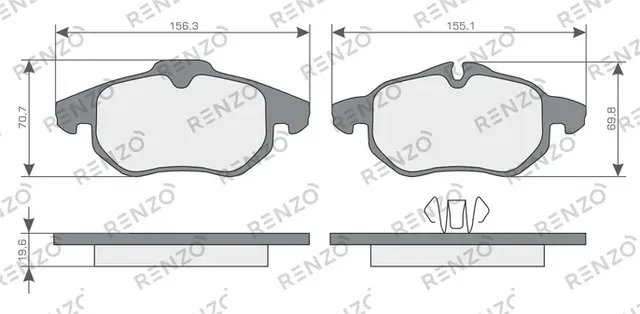 Колодки дисковые (Renzo). Артикул RNZ234