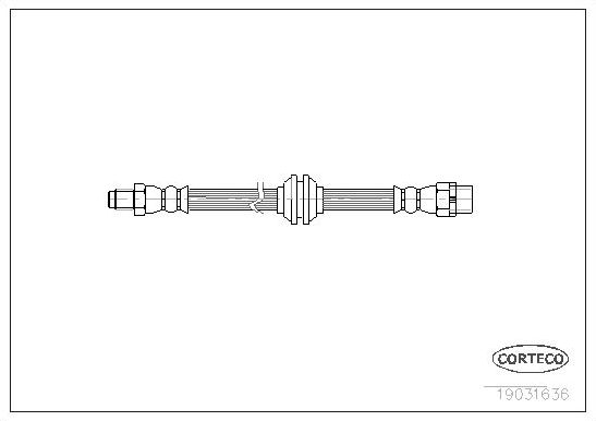 Тормозной шланг Corteco передний для BMW 7 IV (E65/E66) 2001-2008. Артикул 19031636
