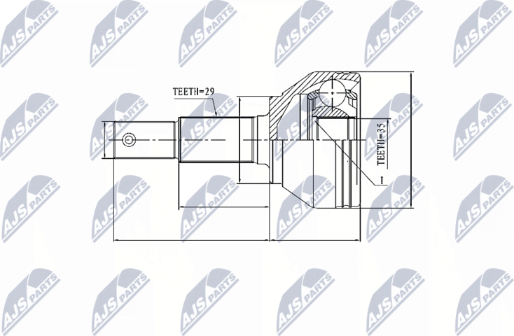 Шрус внутренний (граната) NTY. Артикул NPZ-NS-084