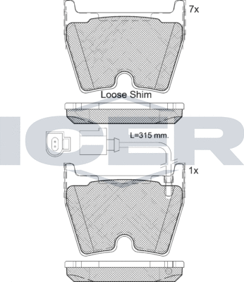 Тормозные колодки Icer. Артикул 182113-203