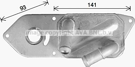 Радиатор масляный (маслоохладитель) для двигателя AVA для Ford Transit Custom I 2015-2019. Артикул FD3666