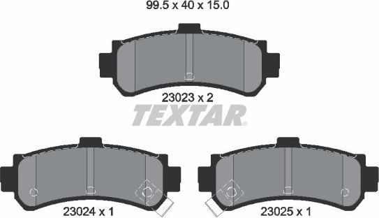 Тормозные колодки Textar. Артикул 2302301
