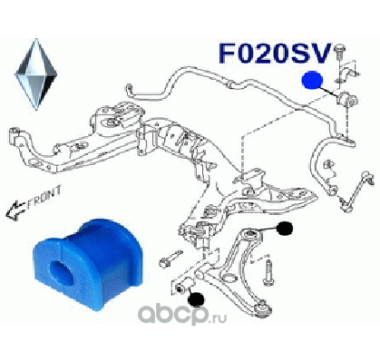 20464-FE070 сайлентблоки полиуретановые (Фортуна). Артикул F020SV