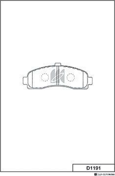 Тормозные колодки MK Kashiyama. Артикул D1191