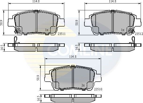 Тормозные колодки Comline Comline. Артикул CBP3901