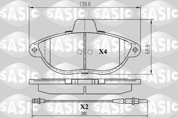 Тормозные колодки Sasic. Артикул 6210027
