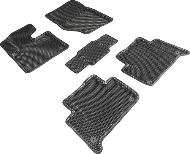 Коврики Seintex 3D EVA Ромб для салона Audi Q7 I 2005-2014 ЧЕРНЫЕ. Артикул 95269