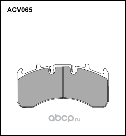 Дисковые ормозные колодки для коммерческого транспорта (Allied Nippon). Артикул ACV065