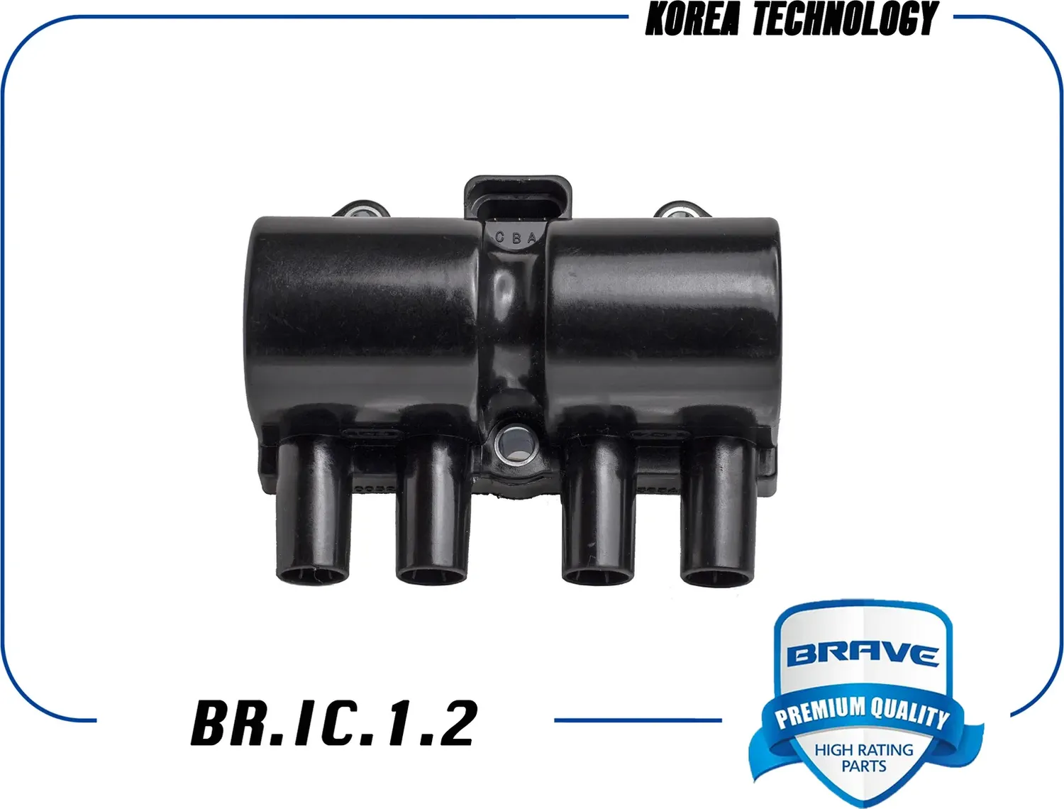 Катушка зажигания 96253555 BR.IC.1.2 Nexia, Matiz 8кл. (Brave) Brave. Артикул BRIC12