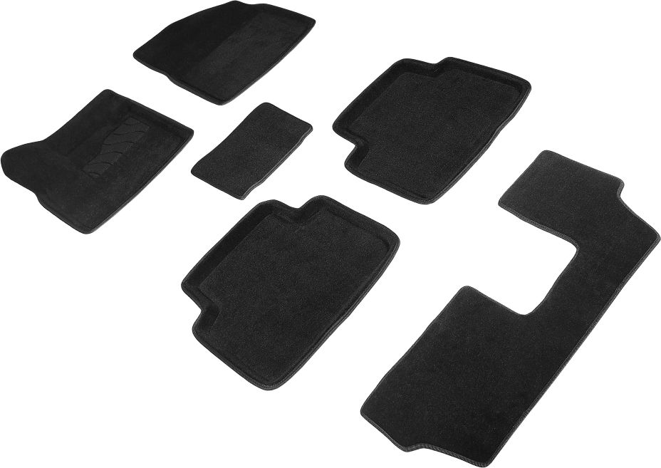 Коврики Seintex 3D ворсовые для салона Exeed VX 2021-2026 ЧЕРНЫЕ. Артикул 98038