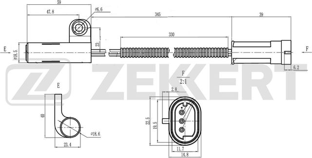 Датчик положения коленвала Zekkert для Jeep Grand Cherokee I (ZJ) 1995-1999. Артикул SE-4111
