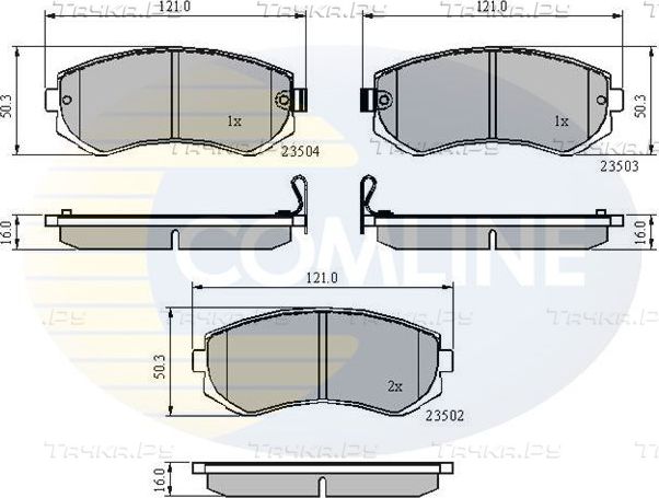 Тормозные колодки Comline Comline передние для Nissan Sunny N14 1990-1995. Артикул CBP3484