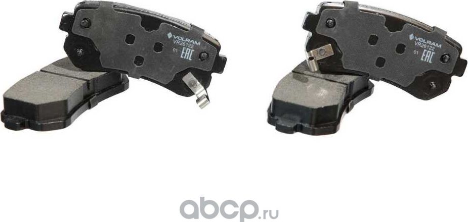 КОЛОДКИ ЗАДНИЕ ДЛЯ А/М HYUNDAI ACCENT III (05-10) KIA RIO II (05-) ДИСКОВЫЙ ТО (Volram). Артикул VR26122