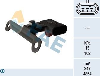 Датчик абсолютного давления (ДАД, MAP) FAE для Daewoo Matiz I 1998-2015. Артикул 15121